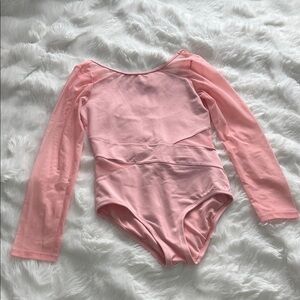 NWOT, Justice Light Pink Long Sleeve leotard